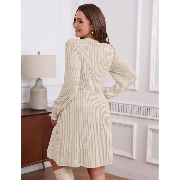 Women’s Casual Sweater Dress Long Sleeve Fall Fashion Medium - Picture 4 of 4